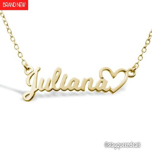 Custom Name Necklace Personalized Sterling Silver or Gold Pendant Gift - Picture 2 of 8